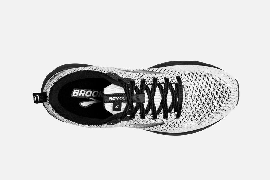 Brooks Revel 4 Road Running Shoes - Womens - White/Black - WJ8274319